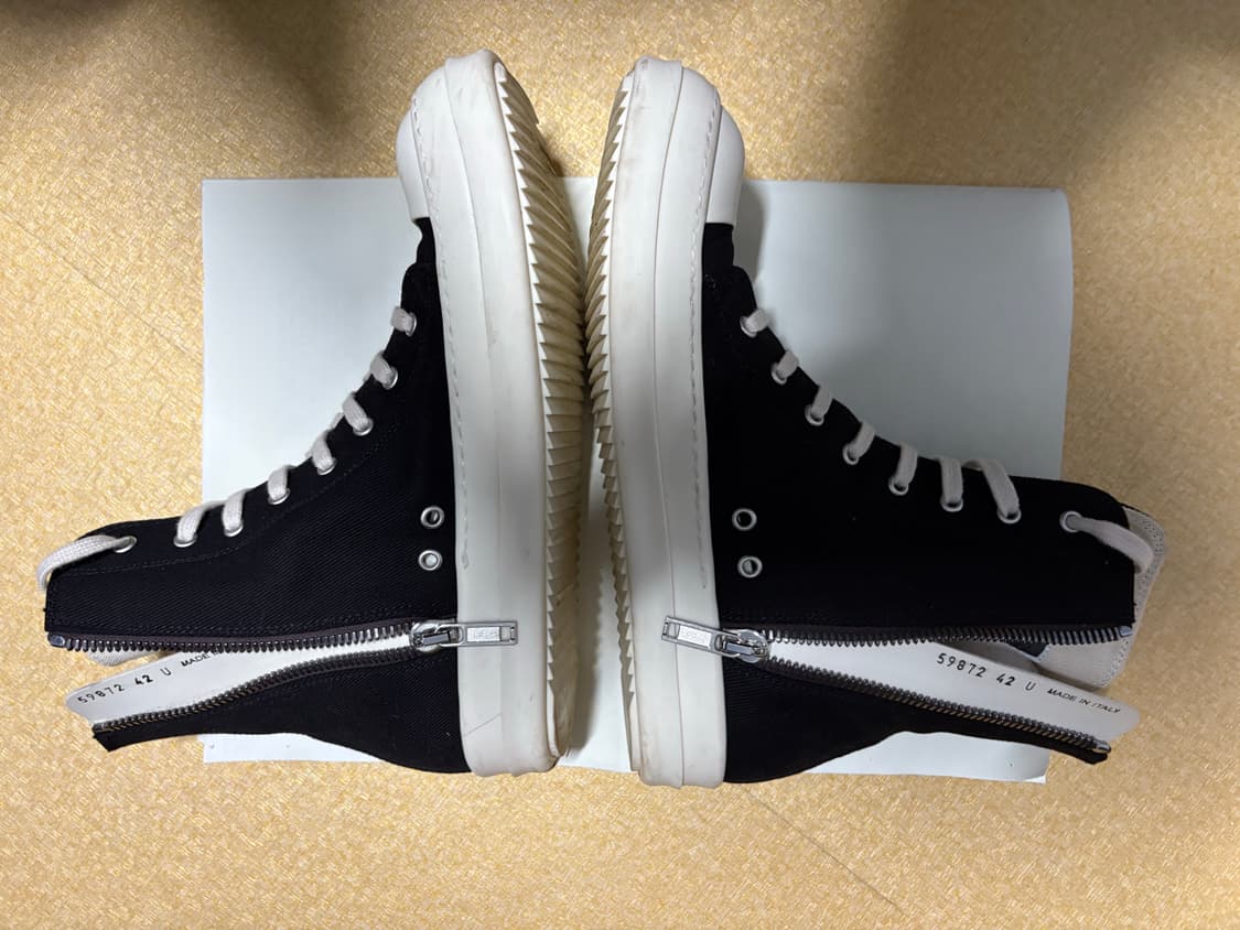 판매] 릭오웬스 다크쉐도우 라몬즈 컨버스 하이 42size 판매합니다 상품이미지4