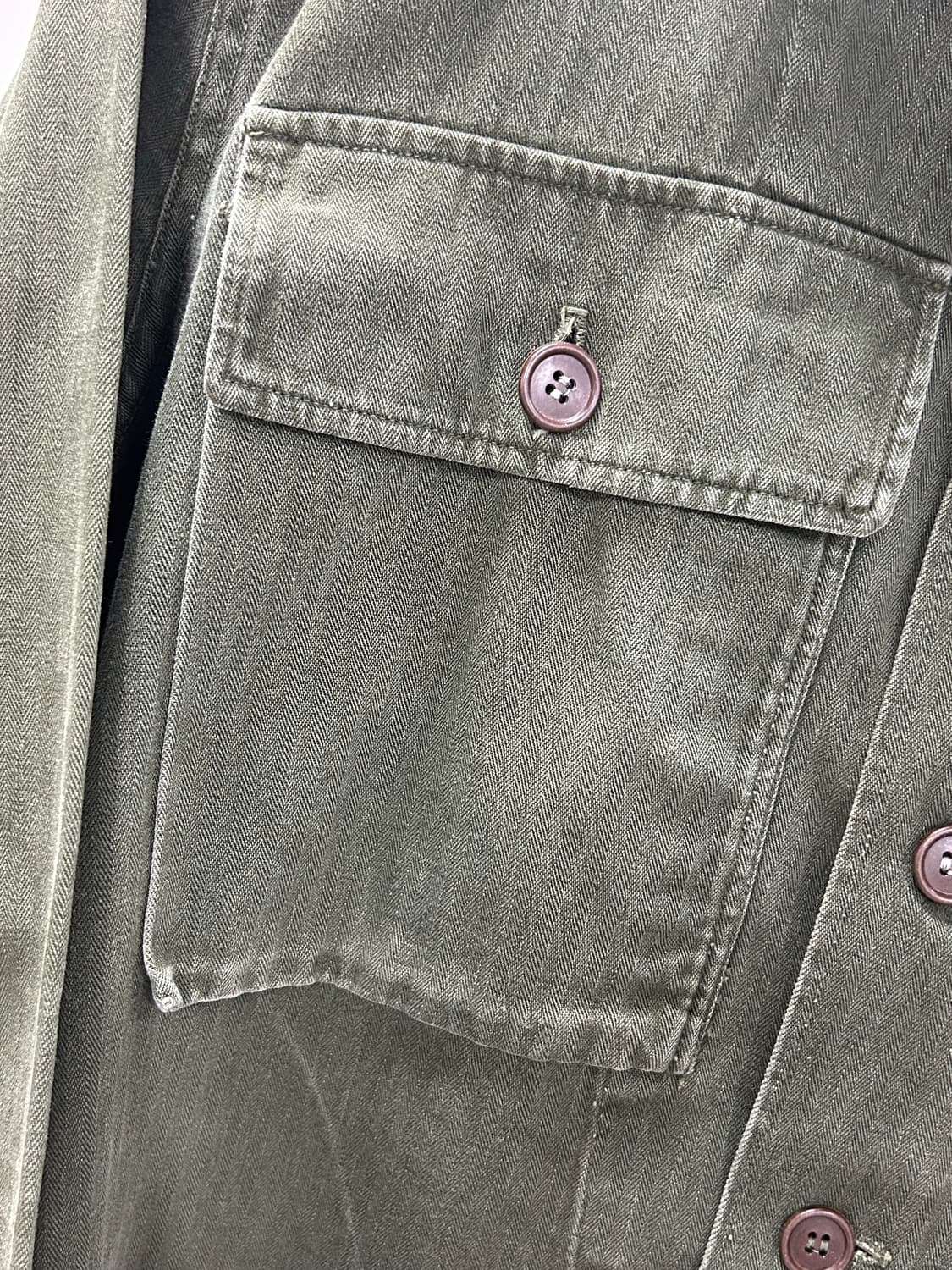 50s-70s 네덜란드군(Dutch army) HBT 유틸리티 셔츠 자켓 상품이미지3