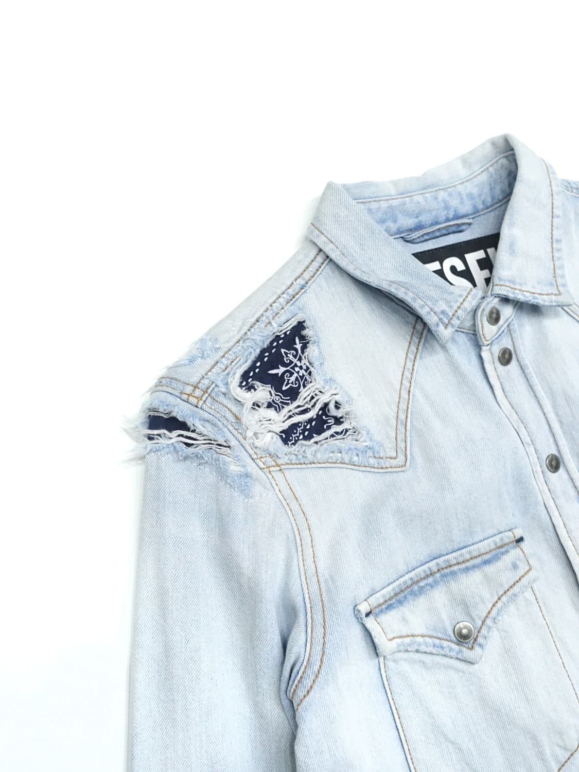 DIESEL Bandana denim shirt 상품이미지2