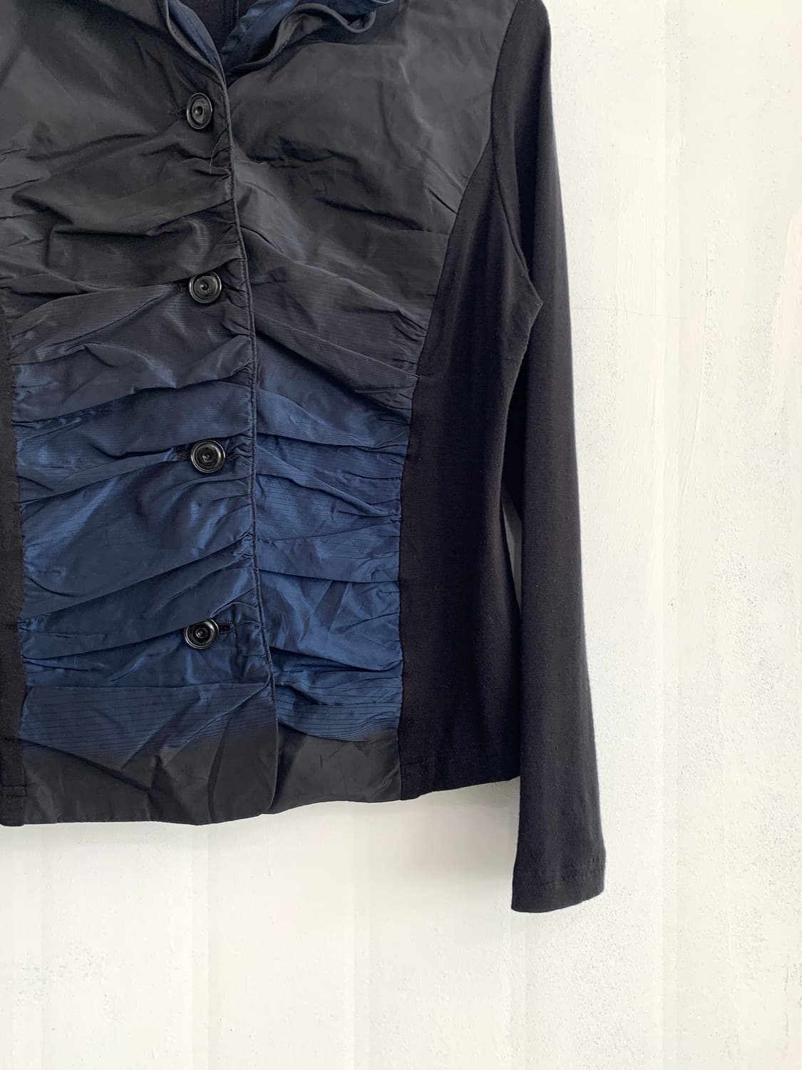 Black & Midnight Navy Ruched Jacket 상품이미지2