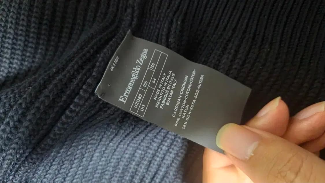 제냐 코튼 실크 숄카라 가디건 54 블랙 상품이미지8