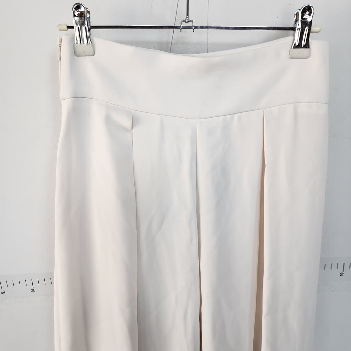 더로렌 아이보리 플리츠 와이드 팬츠 상품이미지2