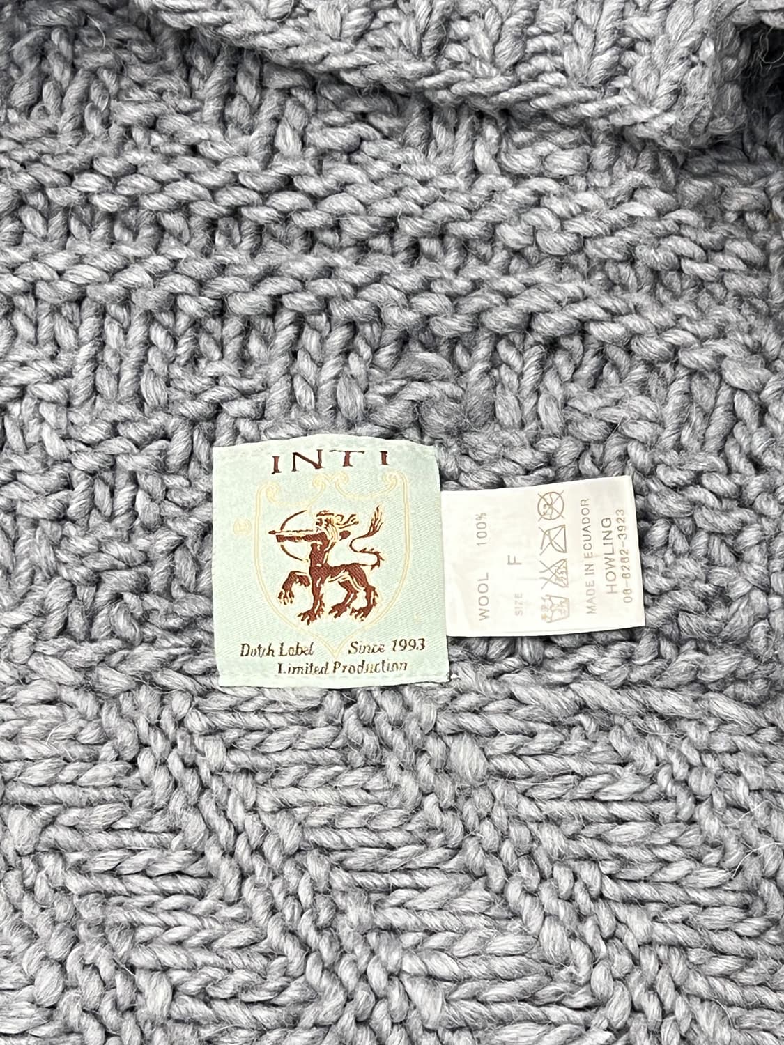 INTI 핸드메이드 울 니트 후디 스톨 상품이미지4