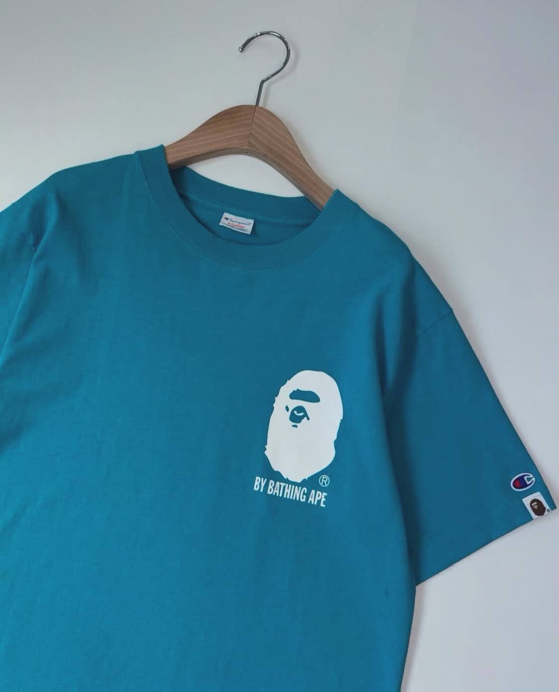 Champion X Bape 챔피온X베이프 블루 티 상품이미지2