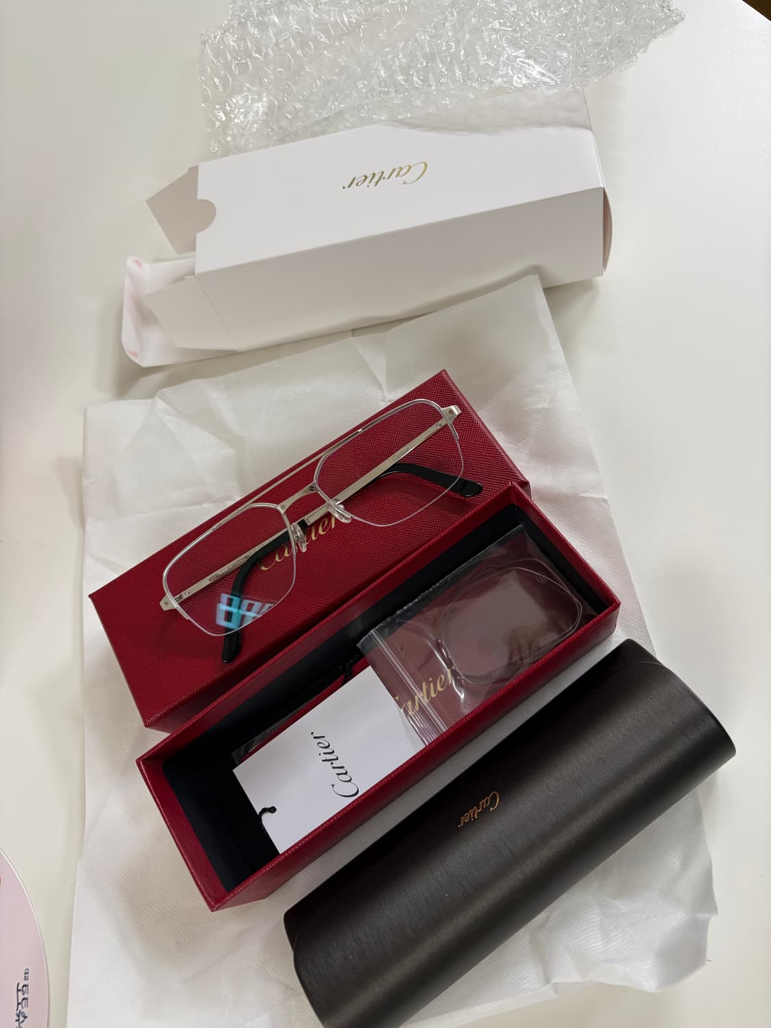 까르띠에 산토스 안경 투브릿지 CT0308O 실버 판매합니다 상품이미지2