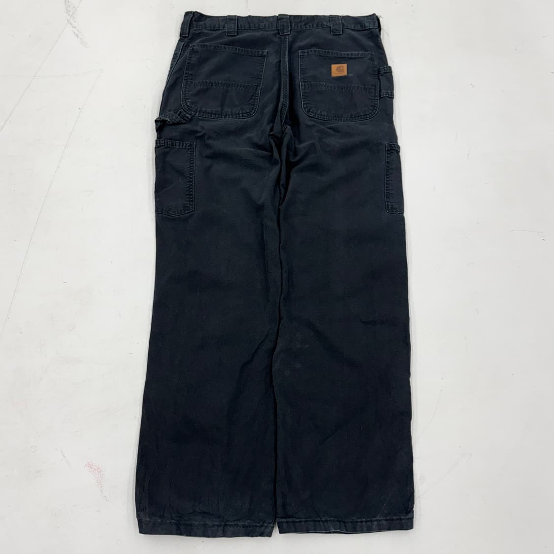 칼하트 OG 가죽패치 카펜터 와이드 워크팬츠 블랙 상품이미지3