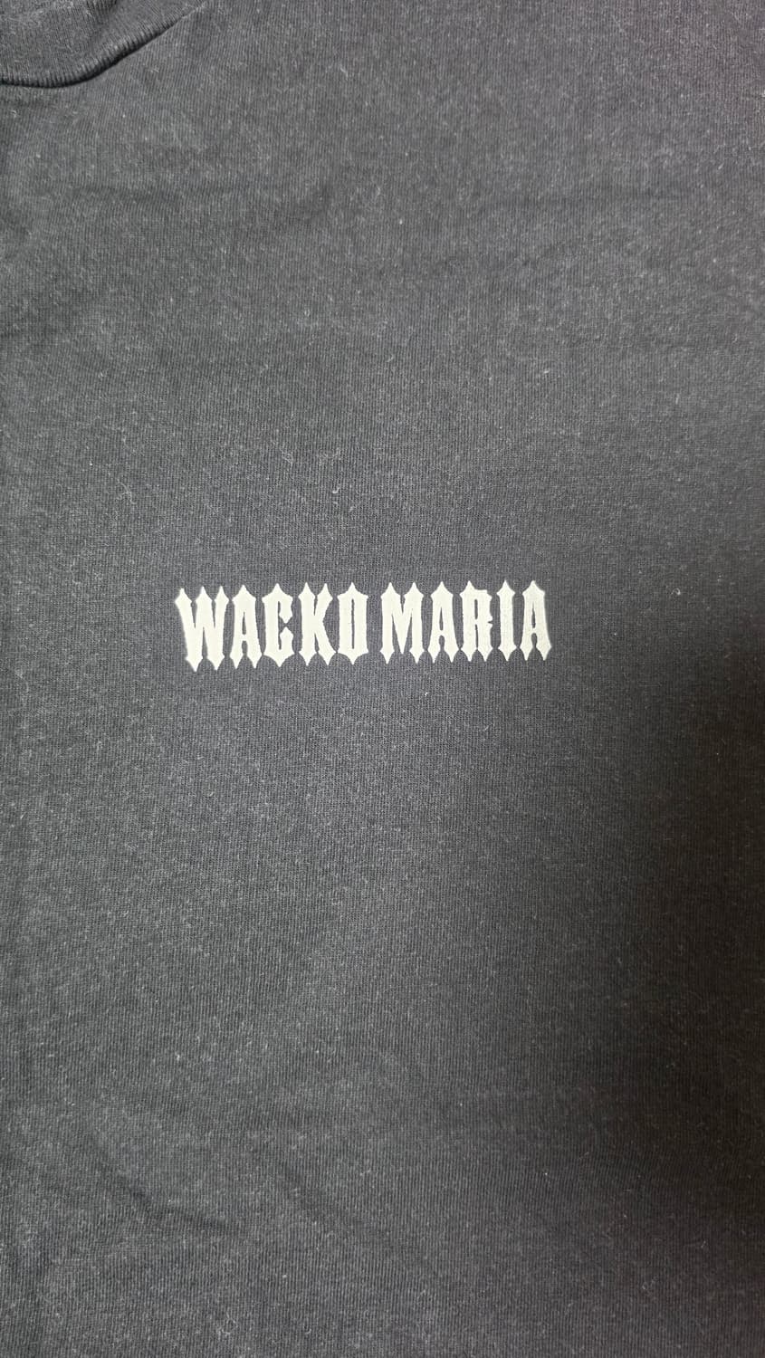 와코마리아 백로고 하프 티셔츠 블랙 XL 판매합니다 상품이미지4