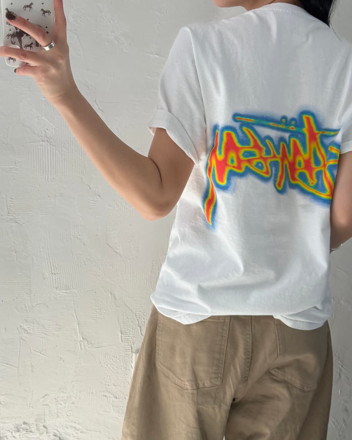 Stussy 스투시 스프레이 화이트컬러 코튼 티셔츠 상품이미지3