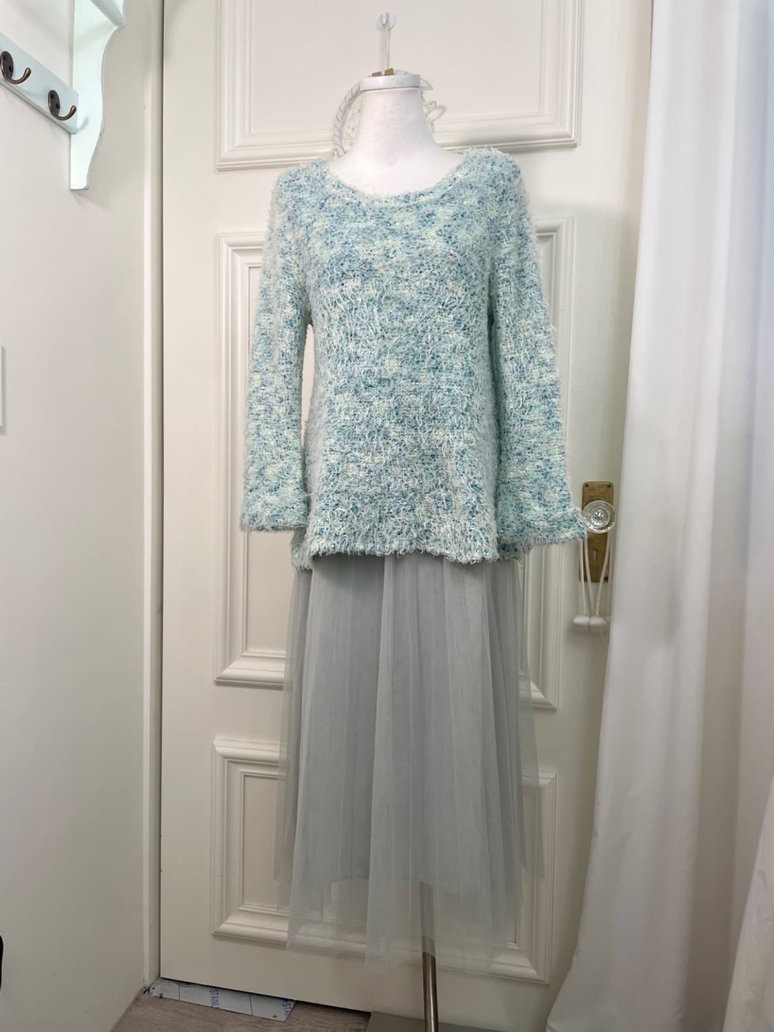 mint ballerina tule banding long skirt 상품이미지6