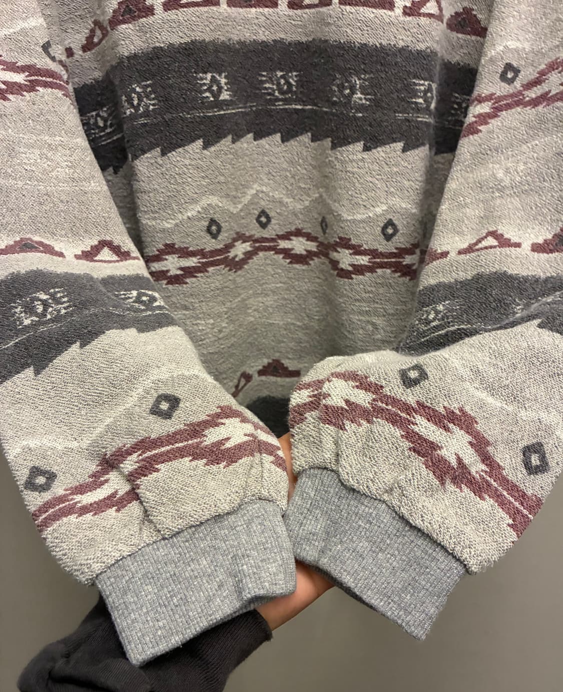 (L)그라미치 테일컷 나바호 아즈텍 롱슬리브 스웻셔츠 그레이 상품이미지4