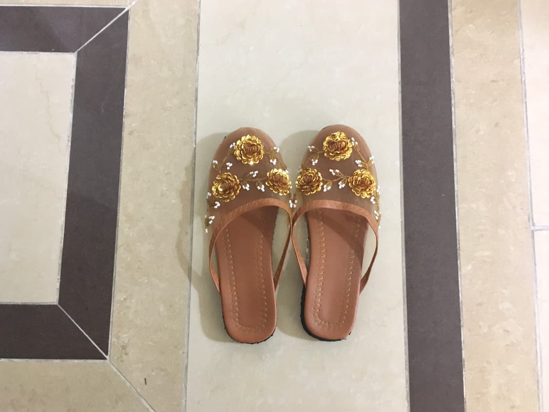 ethnic flower mesh mule 상품이미지1