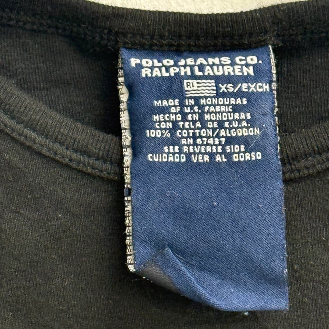 폴로진스 Y2K 컴퍼니 블랙 티셔츠 XS 상품이미지2