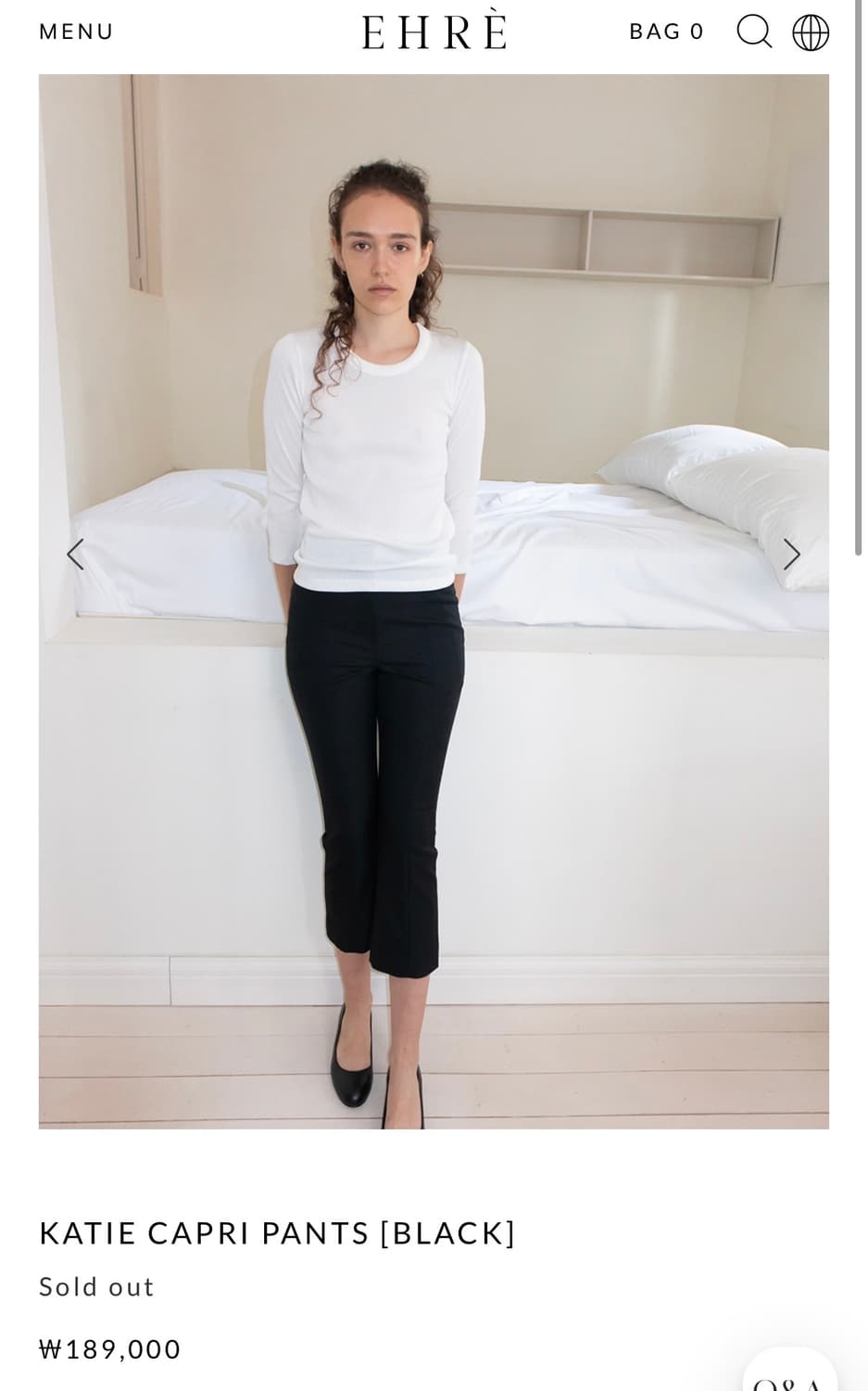 에레 ehre 카프리팬츠 상품이미지1