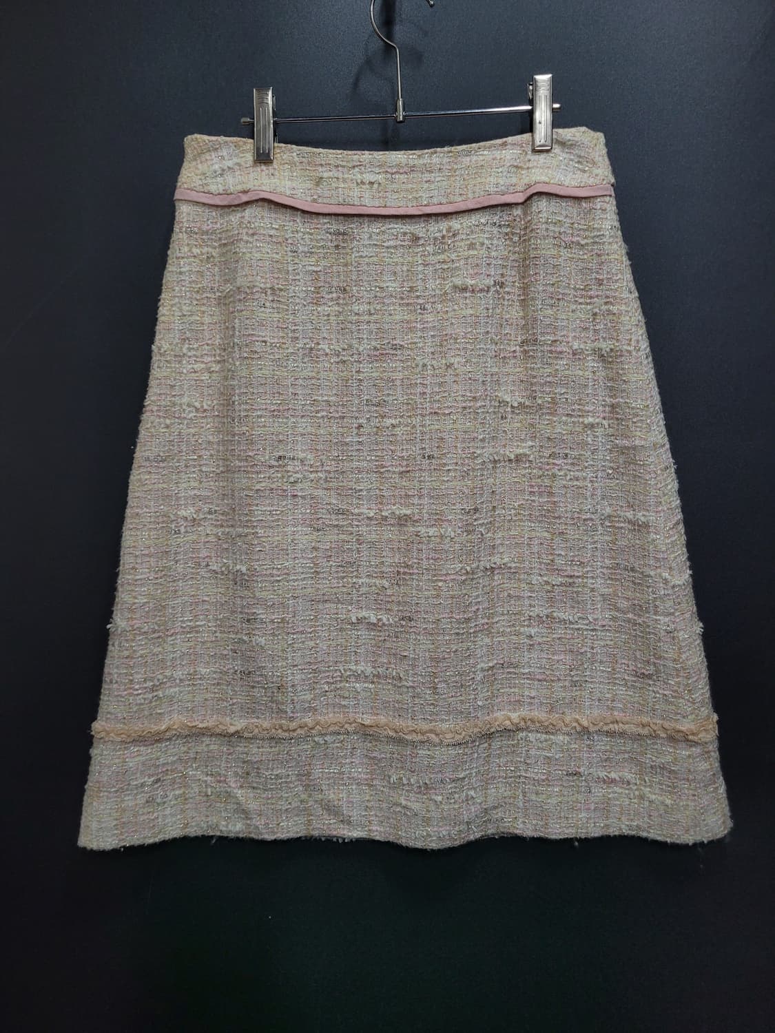 courreges 꾸레쥬 메탈로고 트위드 스커트 상품이미지4