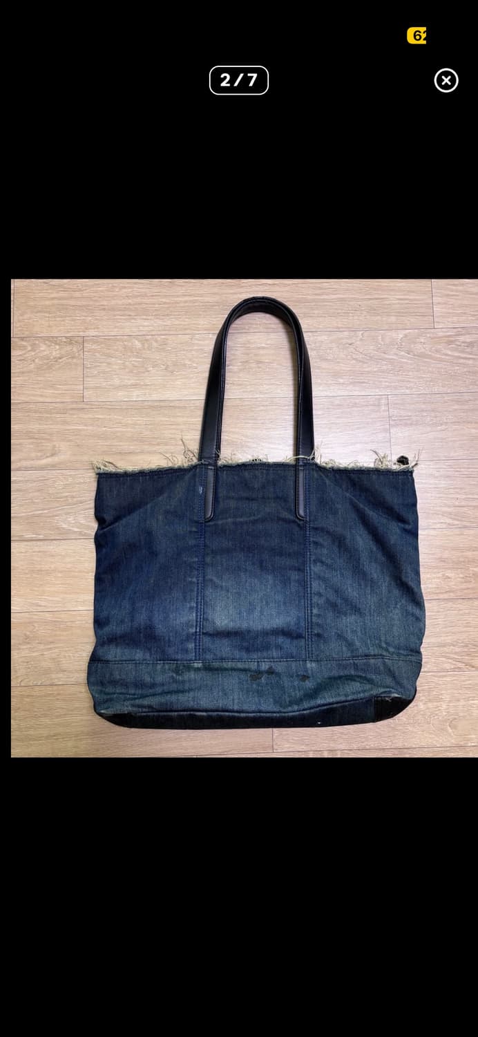 디젤 빈티지 진청 데님 토트백 상품이미지2