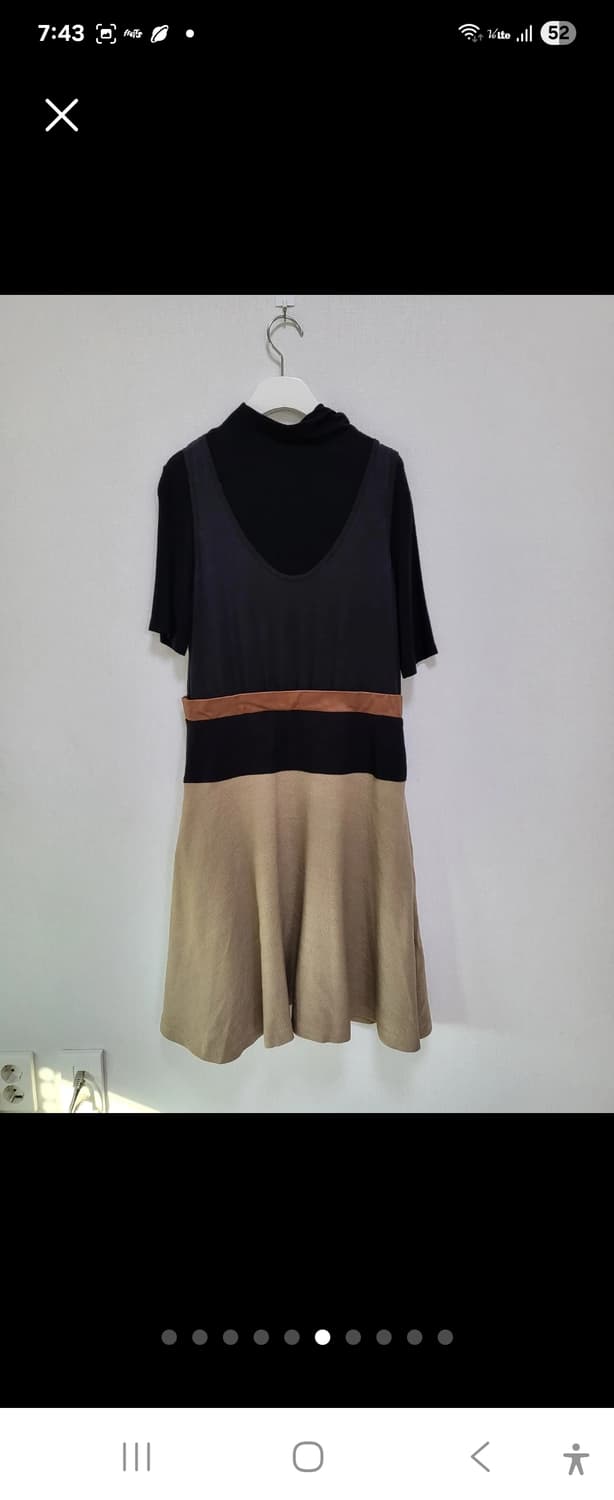 특가!DKNY 도나카렌 리얼가죽+고급린넨+면 배색원피스free 상품이미지6