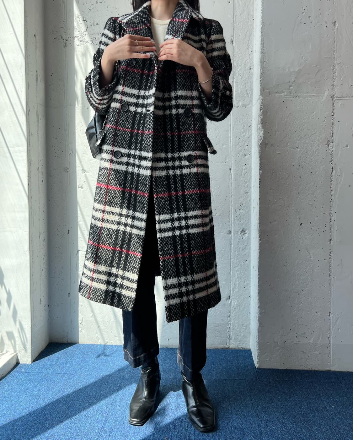 버버리 울 체크 코트 상품이미지10