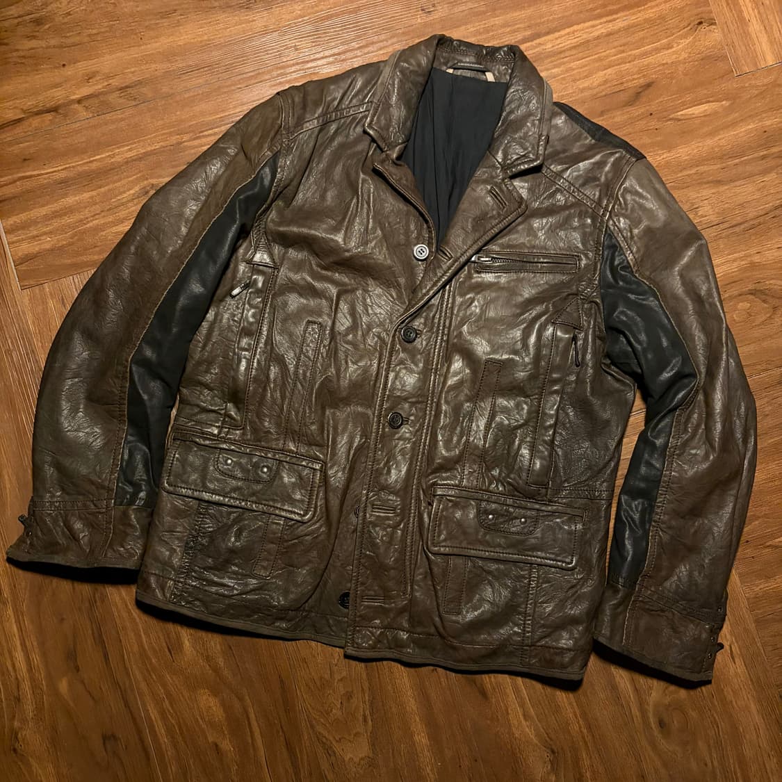 MESSAGERIE PANELED LEATHER JACKET 상품이미지5