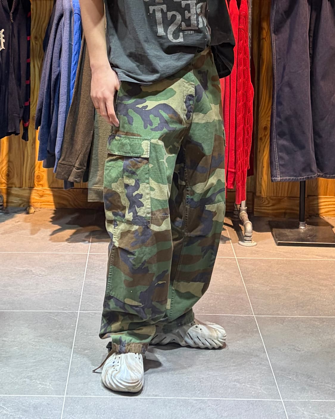 36in 오리지널 밀리터리 카모플라주 카고팬츠 상품이미지1