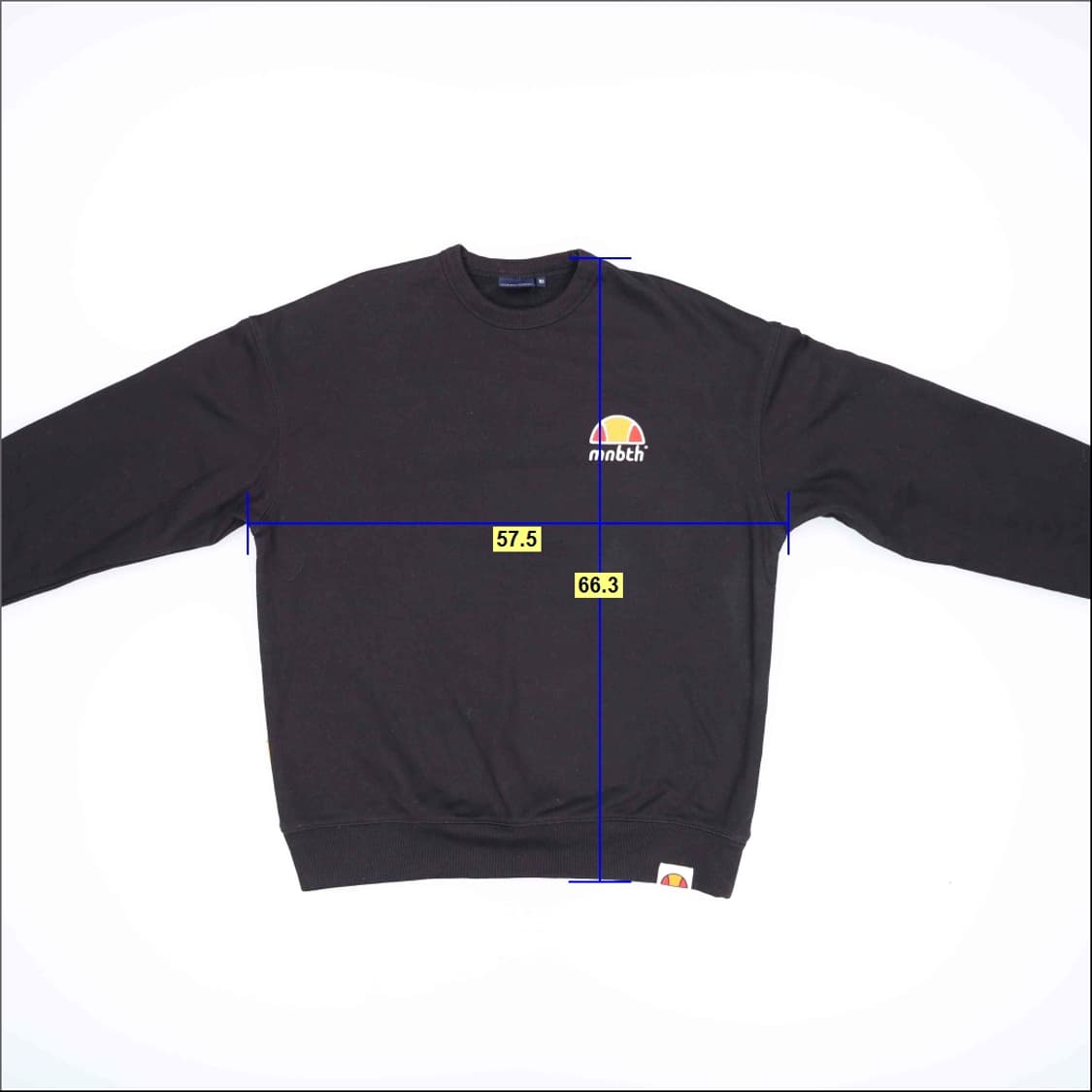 [95] 엘레쎄 스몰로고 블랙 맨투맨 1222H2 상품이미지6