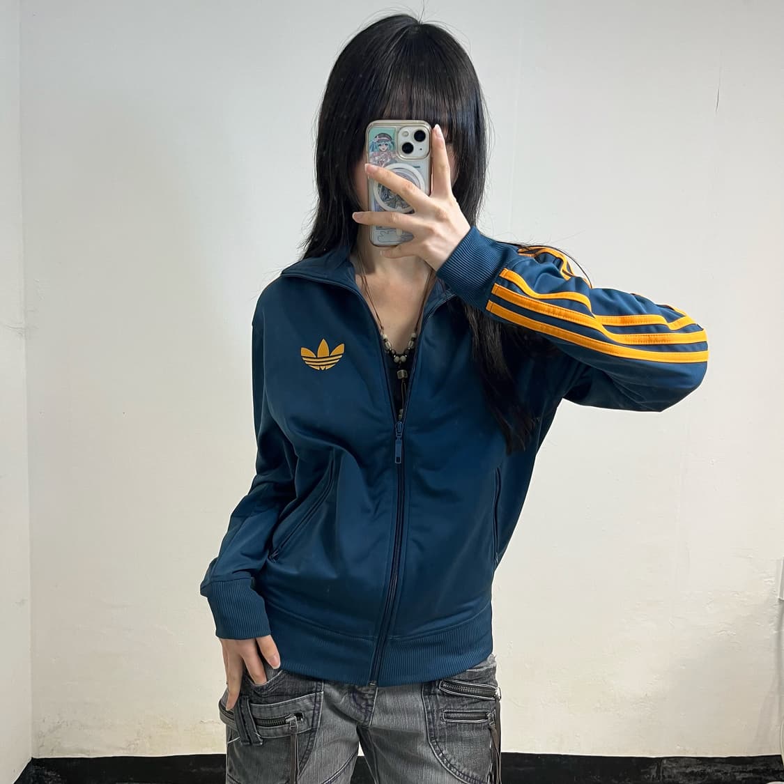 Adidas navy orange Firebird jersey 상품이미지1