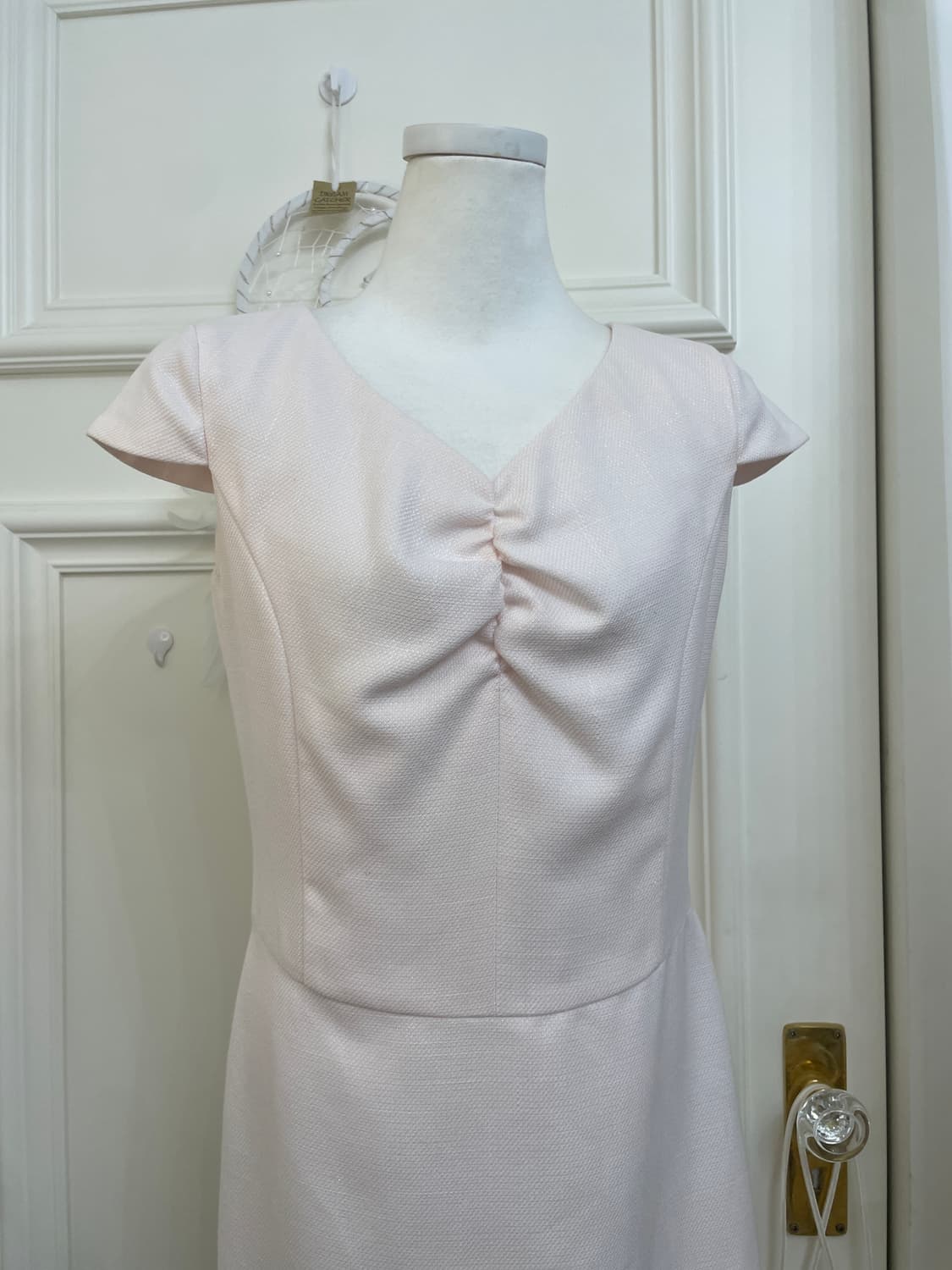 pink twinkle tweed shirring french sleev 상품이미지6
