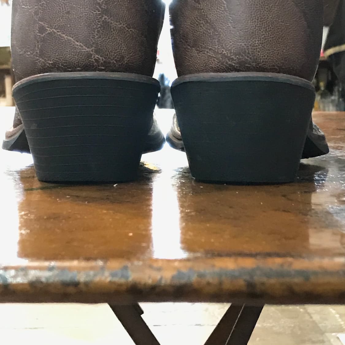 토니라마 브라운 블루 배색 웨스턴 부츠 275 사이즈 상품이미지8