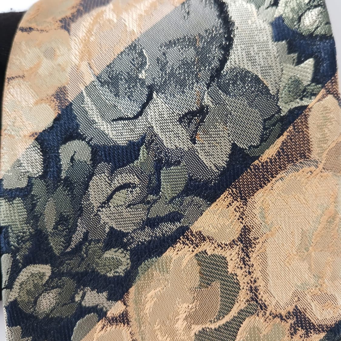 세루티 실크 그린 플라워 자카드 넥타이 9.3cm A등급 A19224
 상품이미지6