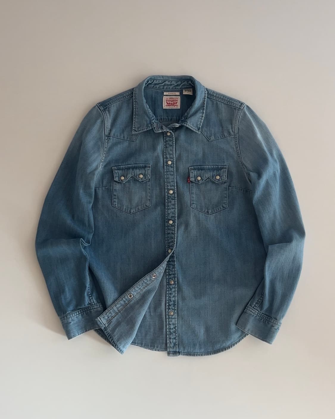 리바이스 여성 웨스턴 데님 셔츠 M 상품이미지1