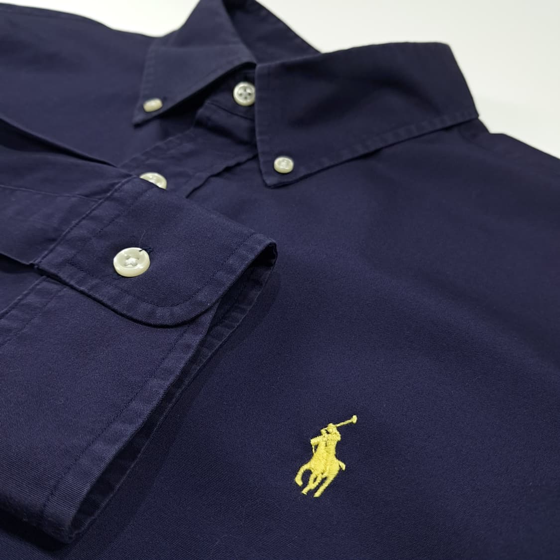 CL688 XL 폴로 00s 코튼 버튼다운 퍼플네이비 셔츠 상품이미지4