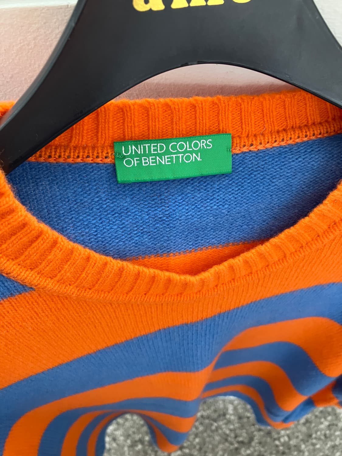 베네통 스트라이프 니트 오렌지/블루 상품이미지2