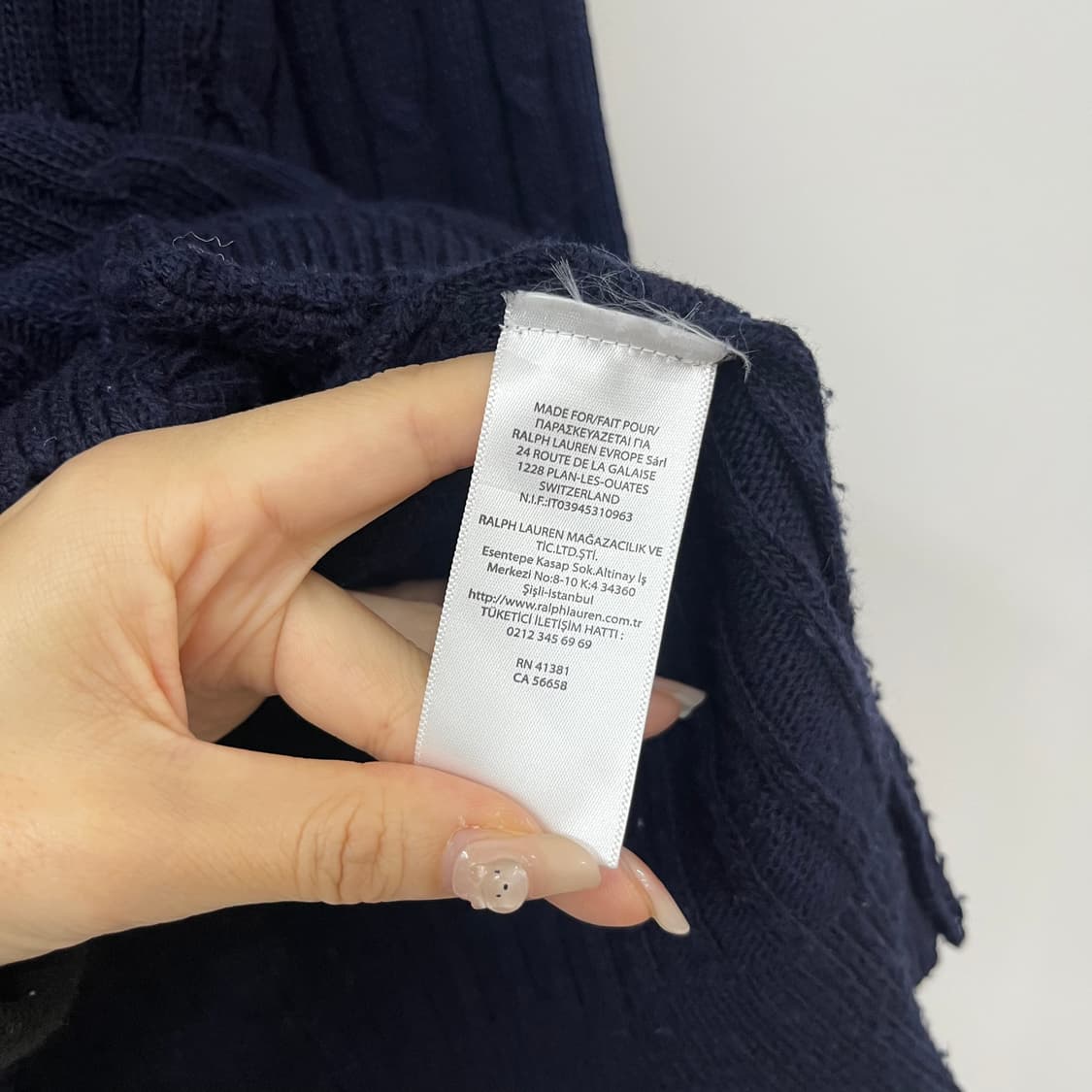 폴로 랄프로렌 네이비 브이넥 케이블 니트 가디건 상품이미지7