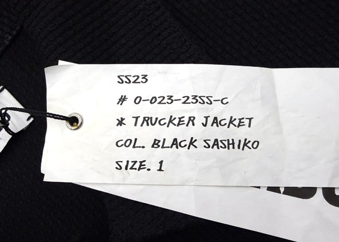 코자부로 23SS 트럭커 자켓 사시코 블랙 상품이미지9