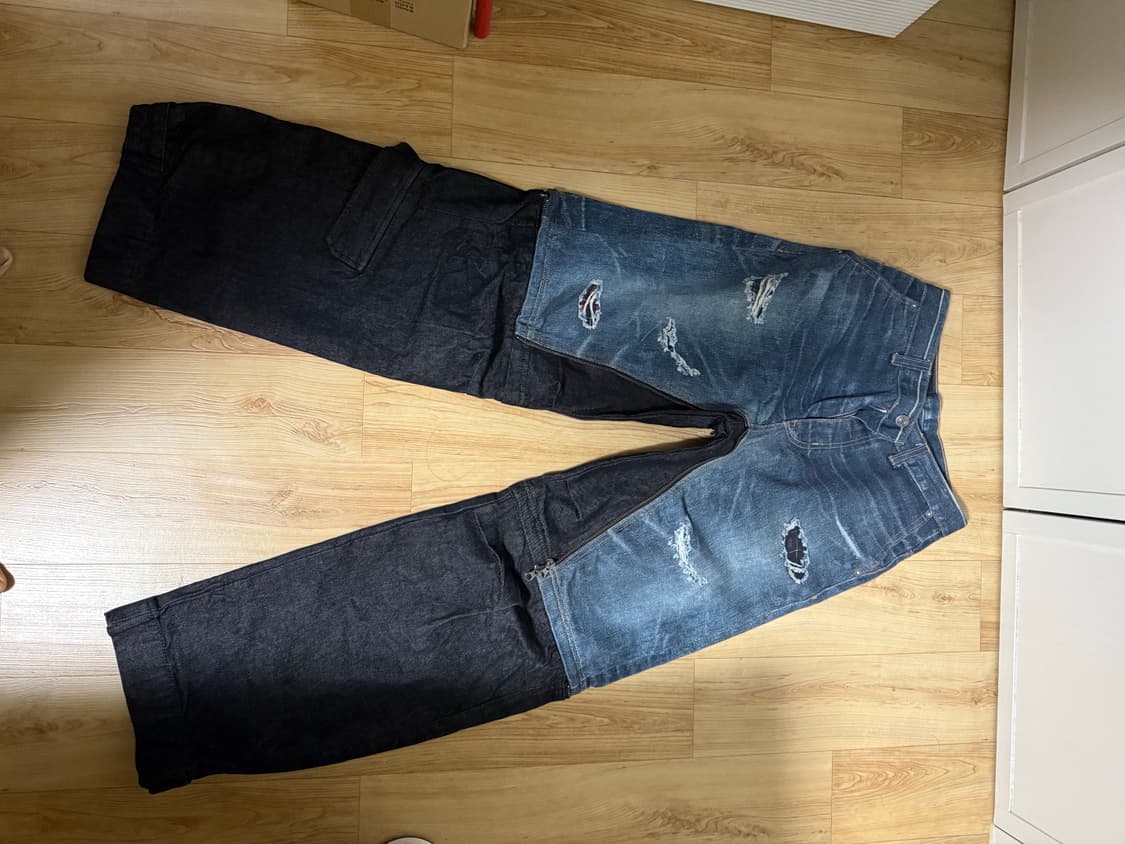 자라 앤더슨벨 디테쳐블 레이어드 진 미디움 블루 EU34 상품이미지3