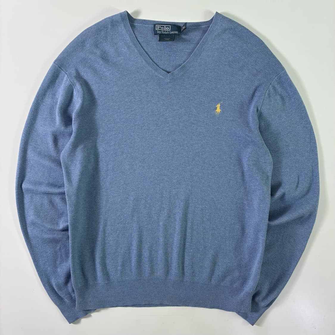 Polo  폴로 랄프로렌 자수 피마코튼 소라 브이넥 니트   상품이미지1