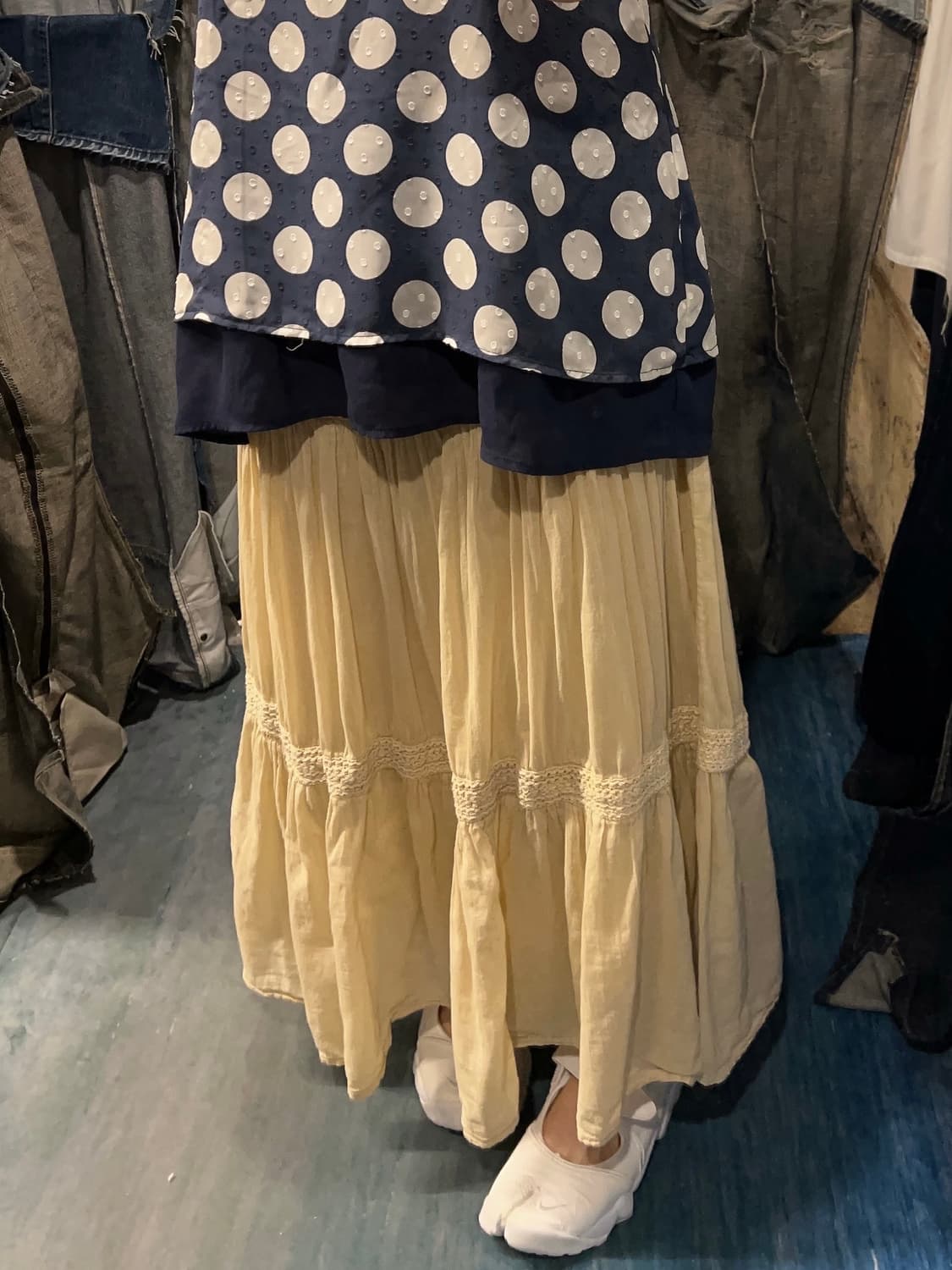 26-30inch ) JPN Crochet Gathered Skirt  상품이미지1