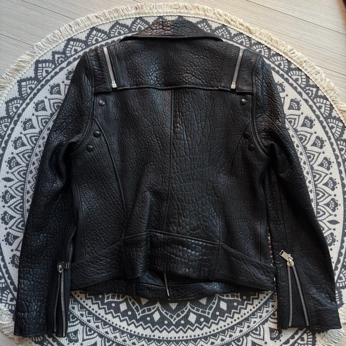 소매 탈부착 아이즈 카프스킨 자켓 상품이미지2