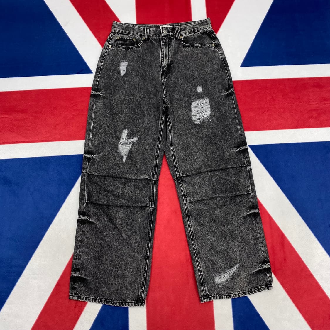 빅유니온 와이드 흑청데님 M 상품이미지1