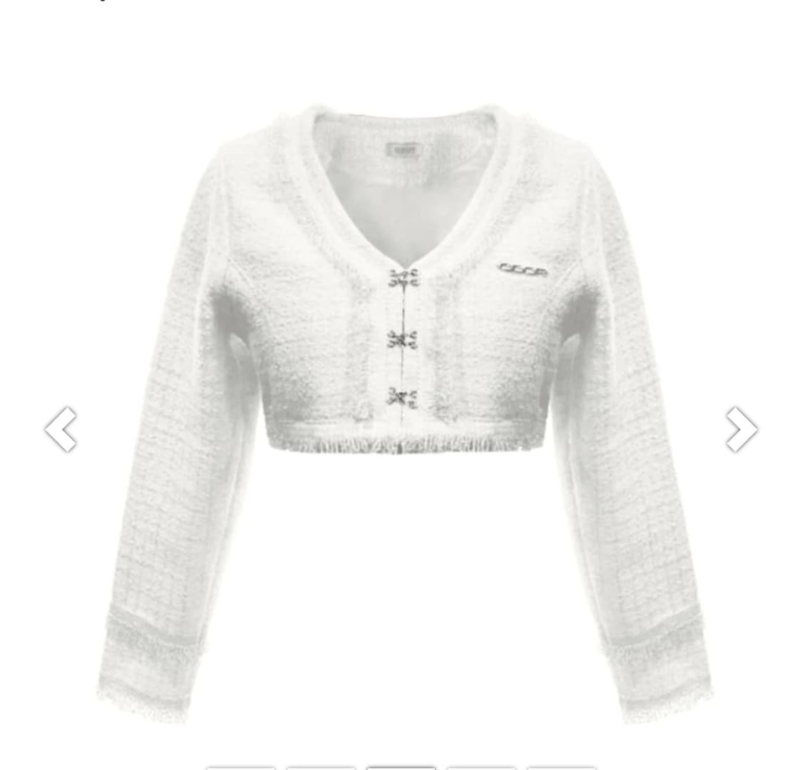 (새제품) 오도어 트위드 크롭 자켓 크롭가디건 25년 상품이미지2