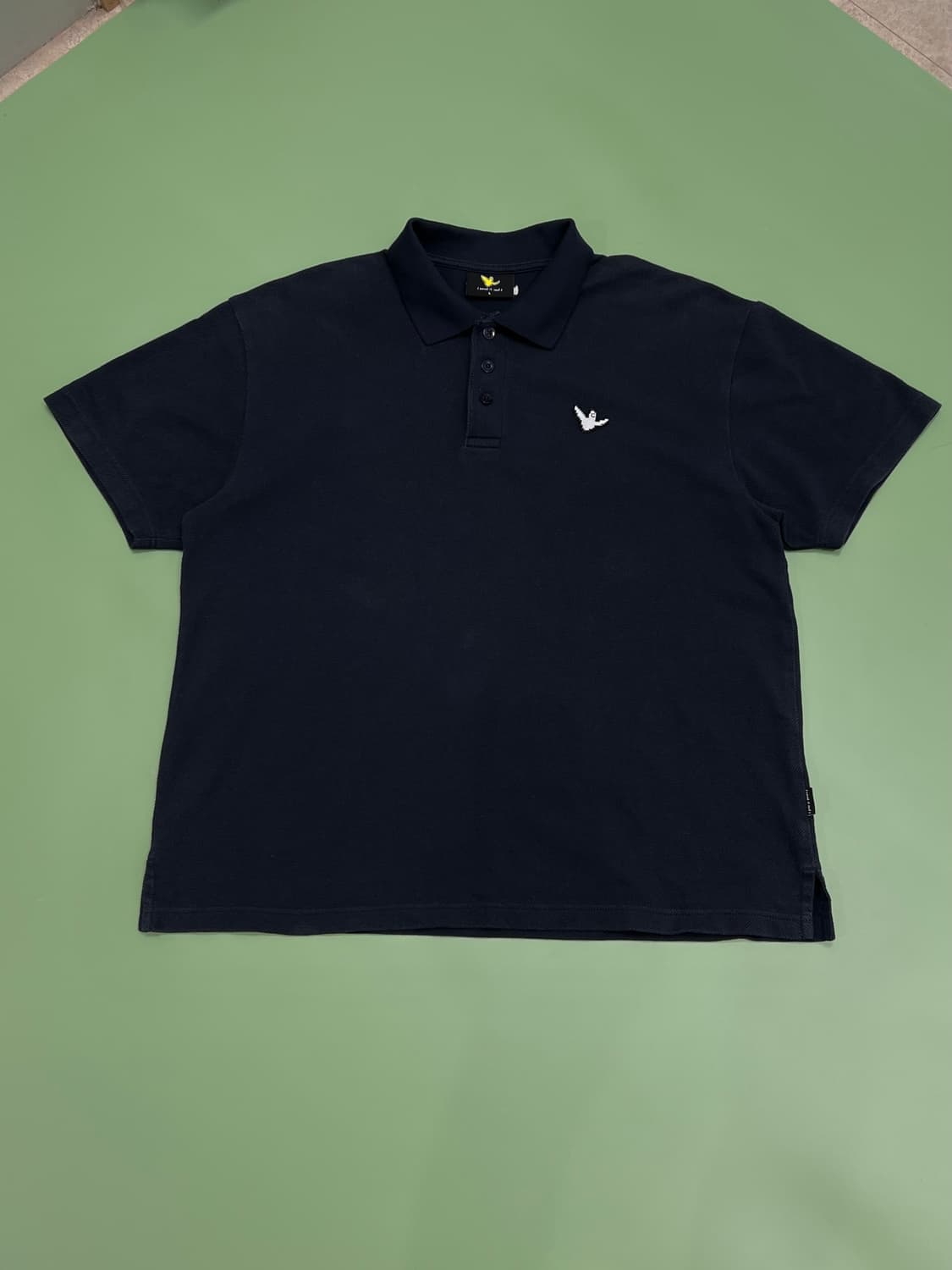 (L) 와릿이즌 스몰패치로고 카라 티 네이비 상품이미지2