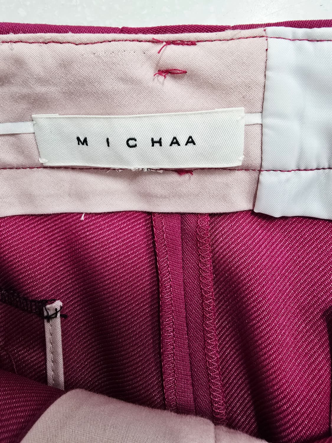 미샤 자주색 롤업 와이드 팬츠 상품이미지9