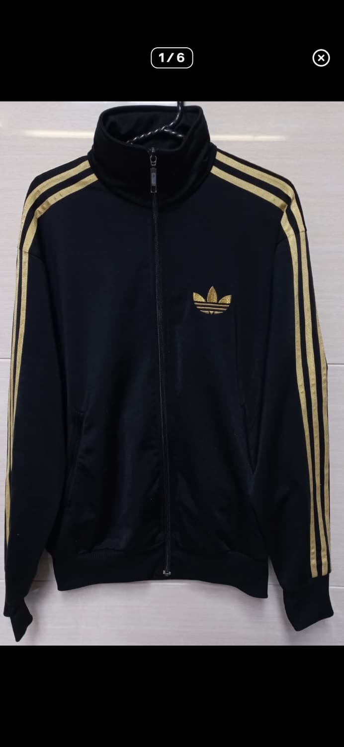 아디다스 파이어버드 금장 블랙골드 블랙 트랙탑 저지 져지집업 95~100 상품이미지1