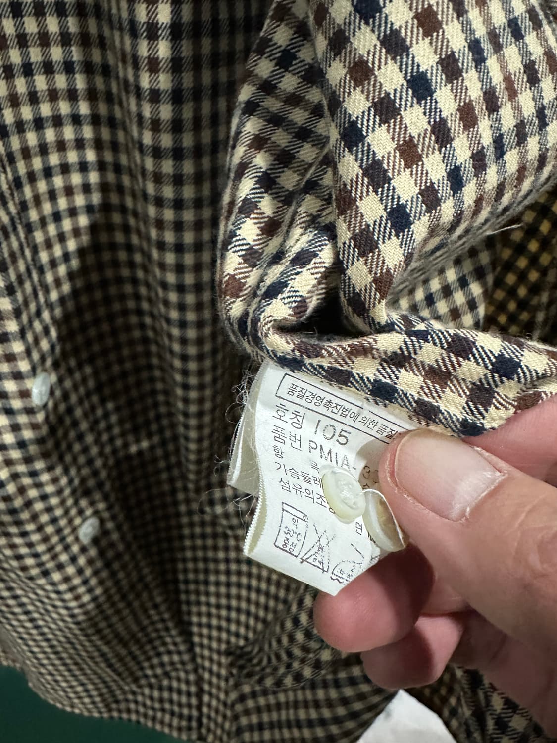 폴로 체크 셔츠 105사이즈 상품이미지5