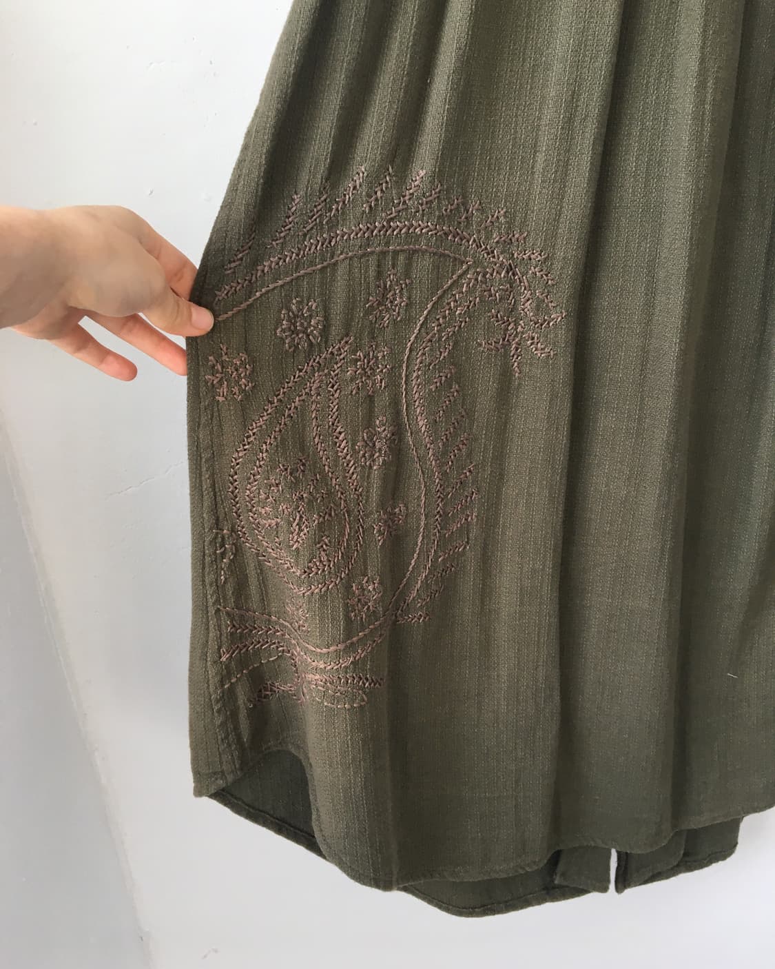 Embroidery point high neck long jacket 상품이미지6