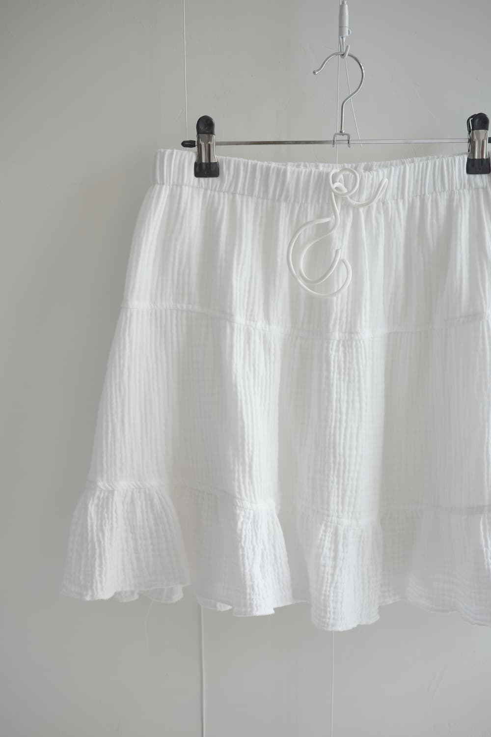  White cotton banding skirt 상품이미지5