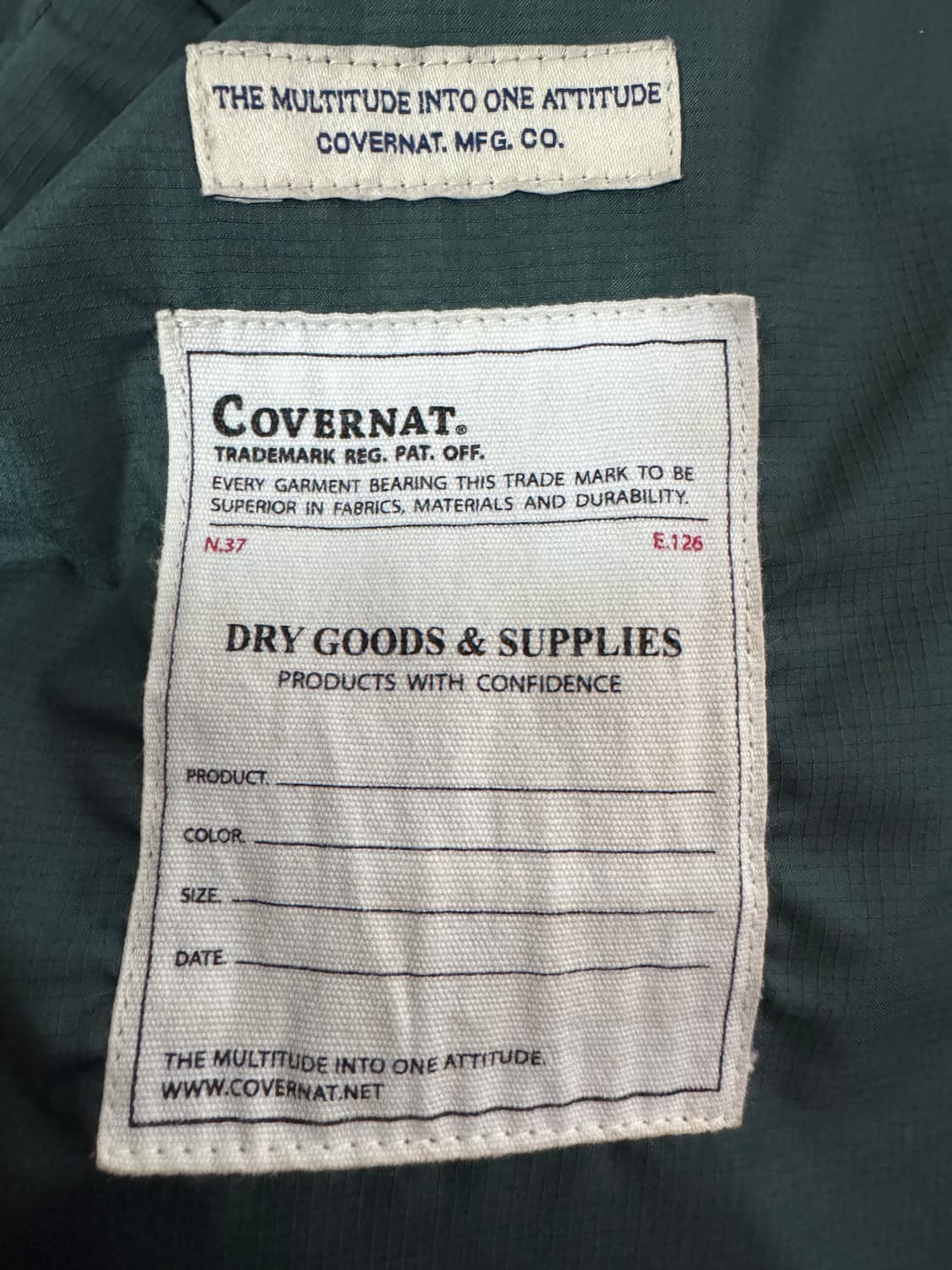 커버낫 빈티지 카키 퀄팅 셔츠 자켓 L 상품이미지3