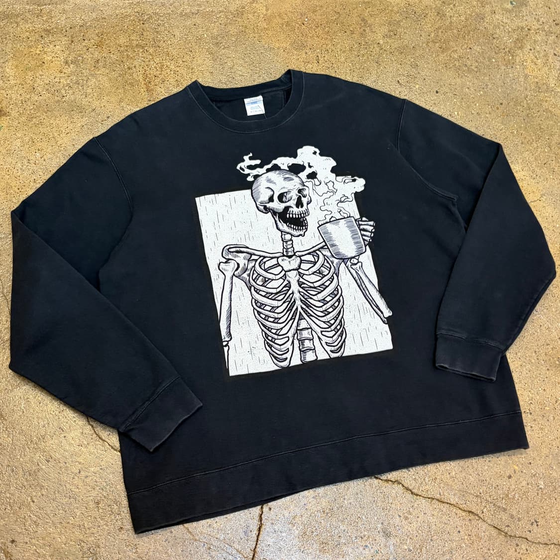 00s USA 미국 빈티지 스컬 그래픽 맨투맨 상품이미지2