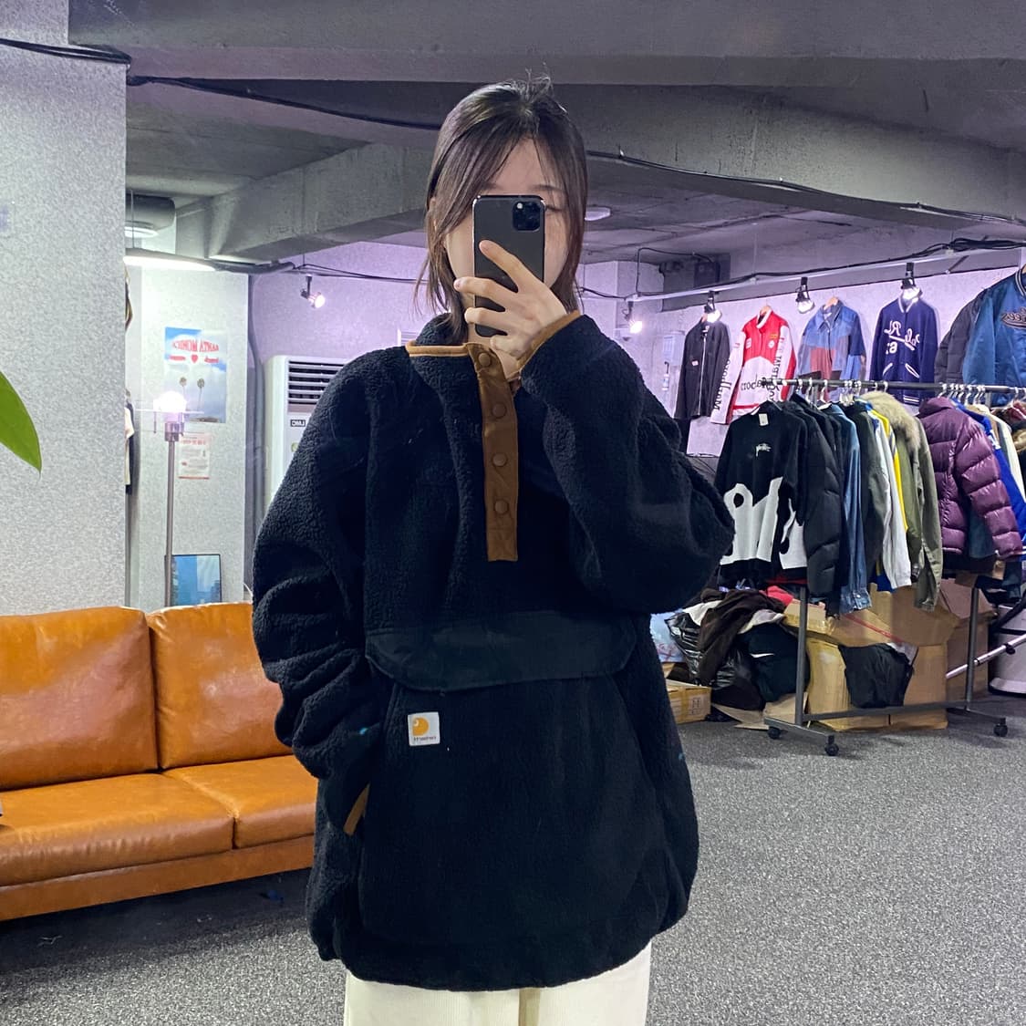 칼하트 빅포켓 플리스 아노락 B3330 상품이미지1