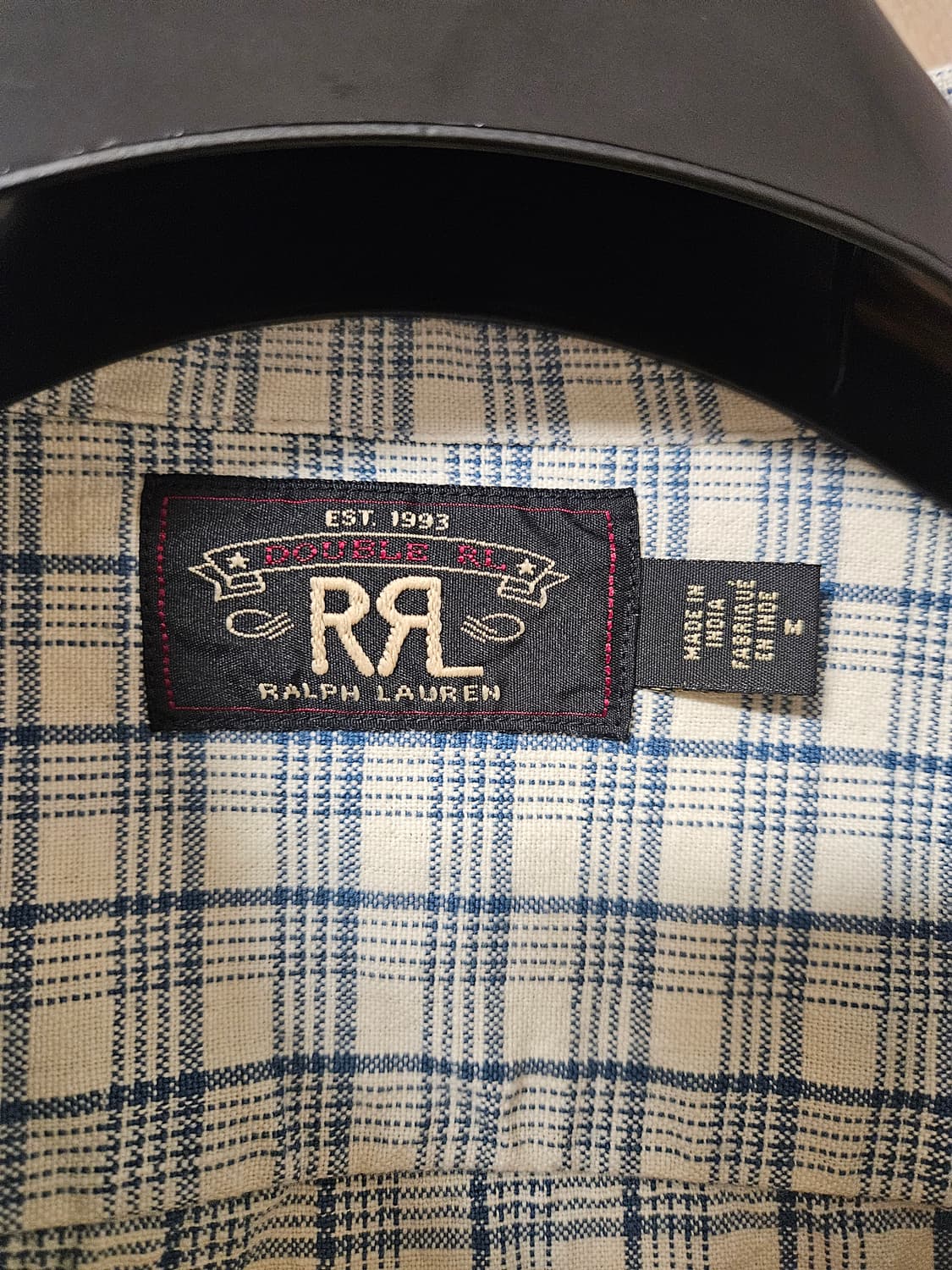 rrl 더블알엘 블루 체크 알래스카 워크 셔츠 상품이미지4