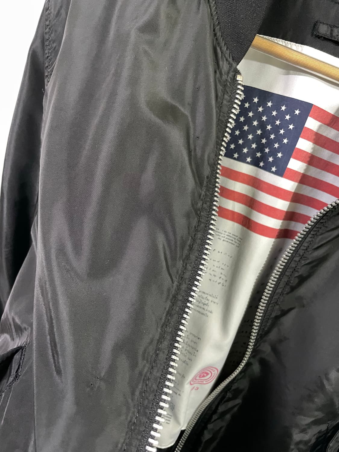 알파인더스트리 ma1 성조기 블루종 자켓 항공점퍼 항공자켓 100사이즈 상품이미지8